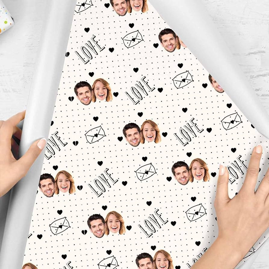 WEDDING DAY MR AND MRS/MR AND MR/MRS AND MRS PERSONALISED WRAPPING PAPER