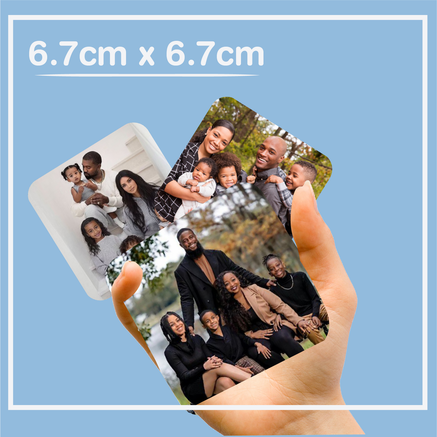 6.7cm x 6.7cm Photo Magnets (Set of 20)